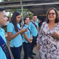 Ministra de Educación Guiselle Cruz enla inauguración del curso lectivo
