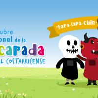 Afiche digital que ilustra las mascaradas tradicionales de Costa Rica