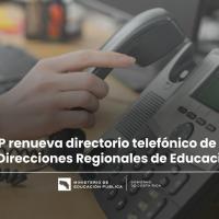 Para una atención digna, oportuna y eficiente para nuestra comunidad educativa el Ministerio de Educación Público (MEP) ha renovado el directorio telefónico de las 27 Direcciones Regionales de Educación.  Este directorio ofrece a las personas usuarias diferentes canales de comunicación como: teléfonos, correos electrónicos, ubicación física y el nombre de la persona a cargo, toda esta información segmentada según oficina, departamentos y supervisiones de cada Dirección Regional.  Podrá acceder a la informac