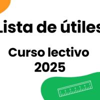Lista de útiles Curso lectivo 2025 