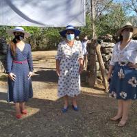 Imagen muestra a la Ministra y Viceministras de Educación en Santa Rosa