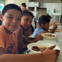 Estudiantes de la escuela La Rita de Pococí