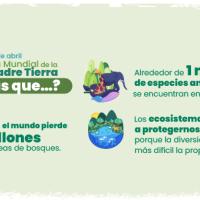 Se ilustra a una mujer protegiéndo el globo terráqueo.