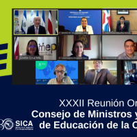 Imagen muestra participantes en la reunión virtual CECC SICA