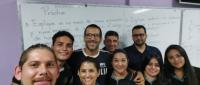 Carlos Luis Cascante Campos con compañeros