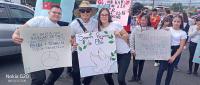  Estudiantes de Guararí participaron en caminata por la paz