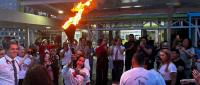 Antorcha en Hospital de Niños