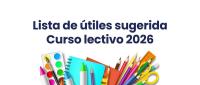 Lista sugerida útiles y materiales 2026 