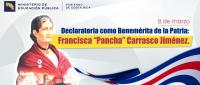 8 de marzo, Conmemoración de Benemérita de la Patria Francisca "Pancha" Carrasco Jiménez