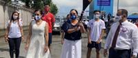 La Ministra de Educación entra a Costa Rica con la Antorcha 
