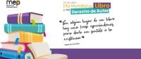 Se ilustra un par de libros apilados y con una frase motivadora.