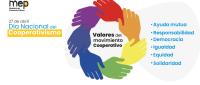 se ilustra unas manos abrazadas de otras reflejando el cooperativismo.