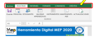 Imagen muesta menú principal de HEDIMEP