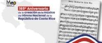 Imagen sobre las notas del Himno Nacional de Costa Rica.