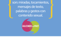 Algunos ejemplos de hostigamiento sexual son: miradas, tocamientos, mensajes de texto, palabras y gestos con contenido sexual.