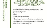 Afiche de síntomas de infección