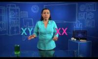 Señora mira al frente explicando una lección