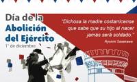 "Dichosa la madre costarricense que sabe que su hijo al nacer jamás será soldado" Ryoichi Sasakawa.