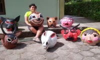 Estudiantes elaboran máscaras para festividad guanacasteca