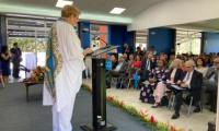 La Ministra de Educación de Costa Rica, Anna Katharina Müller Castro.
