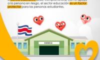 El centro educativo debe comprometerse con el apoyo a la persona en riesgo, el sector educación es un factor protector para las personas estudiantes