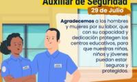 Agradecemos a todas las mujeres y hombres por su labor, que con su capacidad y dedicación protegen los centros educativos