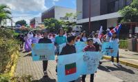 Estudiantes de Guararí participaron en caminata por la paz