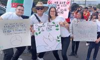  Estudiantes de Guararí participaron en caminata por la paz