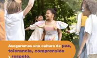 2 de octubre, Día Internacional de la No Violencia. Lema: Aseguremos una cultura de paz, tolerancia, comprensión y respeto.