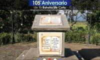 21 de febrero, Batalla de Coto. Frase:  105° Aniversario de la Batalla de Coto  Compromiso cívico de Costa Rica con la defensa de su soberanía, el respeto al territorio y la convivencia pacífica en su historia con Panamá.