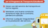 Deberes y atribuciones personas estudiantes baneficiadas por el transporte estudiantil
