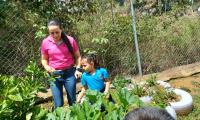 Niños de Escuela Japón encuentran en huerta escolar un aula a cielo abierto