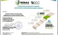 CTP Isaías Retana, en Pérez Zeledón, reciben certificado de Carbono Neutralidad