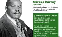 Marcus Garvey posando para la fotografía.
