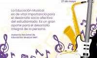 Se ilustra diversos instrumentos musicales.